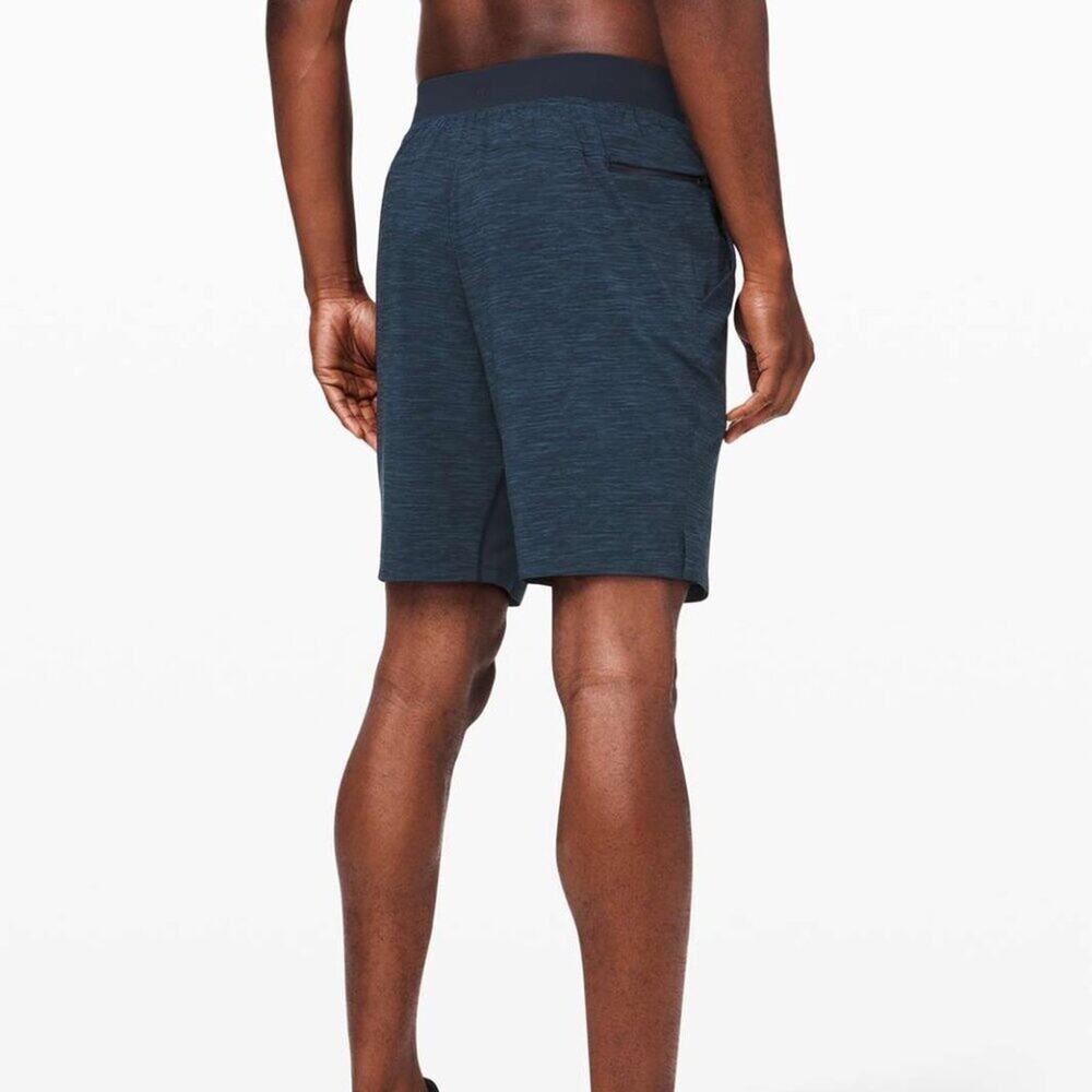 Lululemon T.H.E. Short Linerless 9" Heather Allover Iron Blue True Navy Large